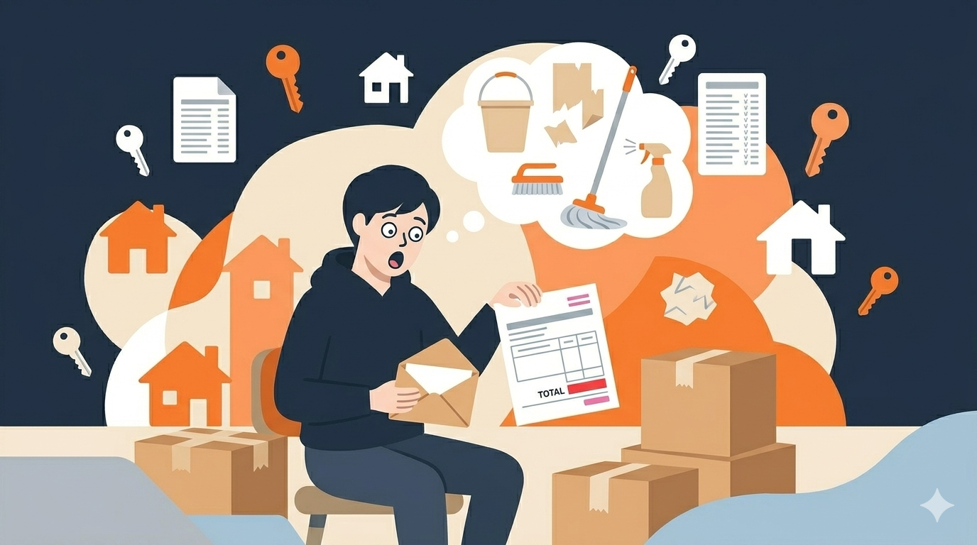 退去費用チェックのイラスト