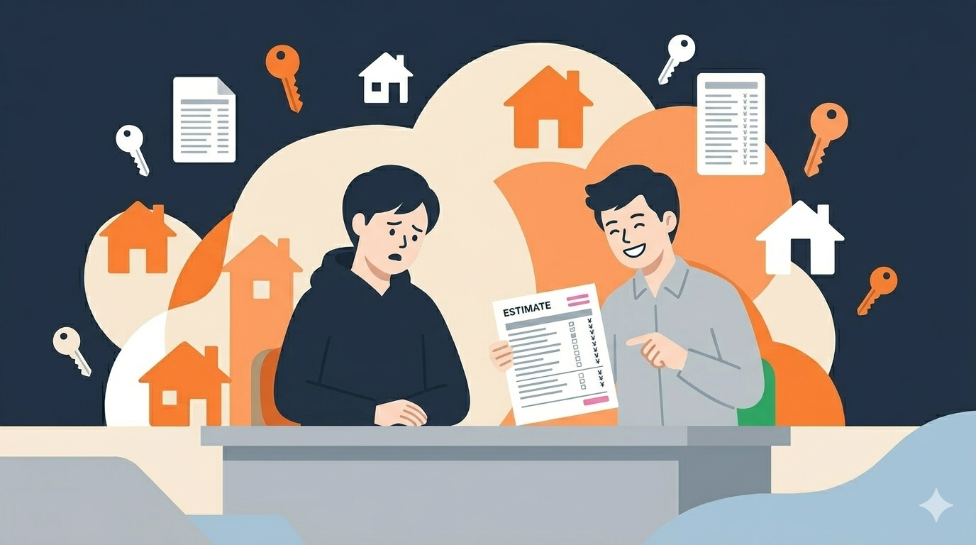 賃貸初期費用チェックのイラスト