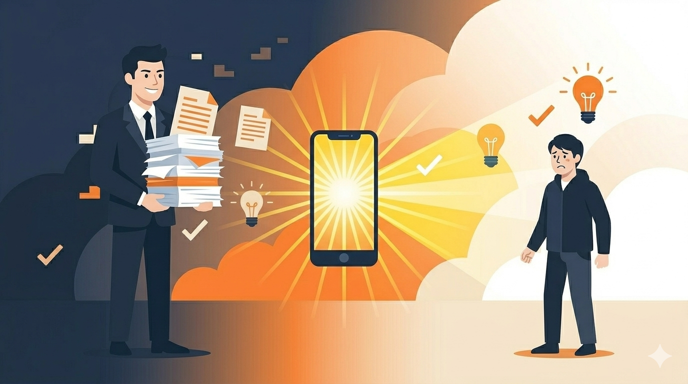 KnowRight誕生の背景を表すイラスト